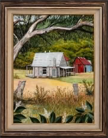Work in progress photo showing painting technique